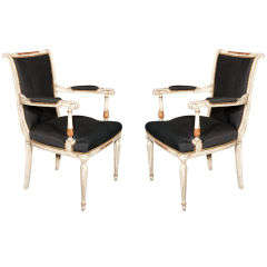 A  pair of French  Arm Chairs Stamped Jansen